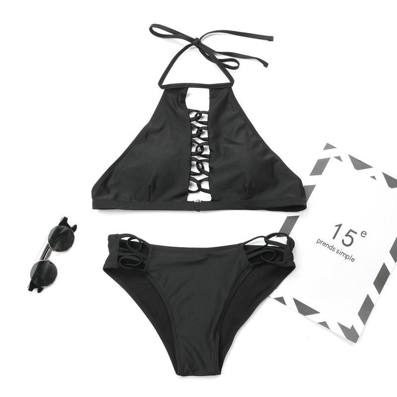 Midnight Temptation Lace-Up Bikini