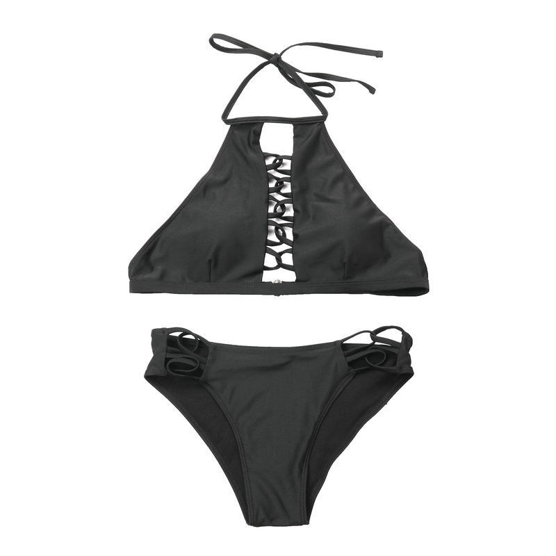 Midnight Temptation Lace-Up Bikini
