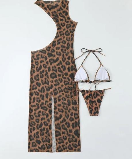 Nea Luxe leopard Maxi Dressed Swisuite