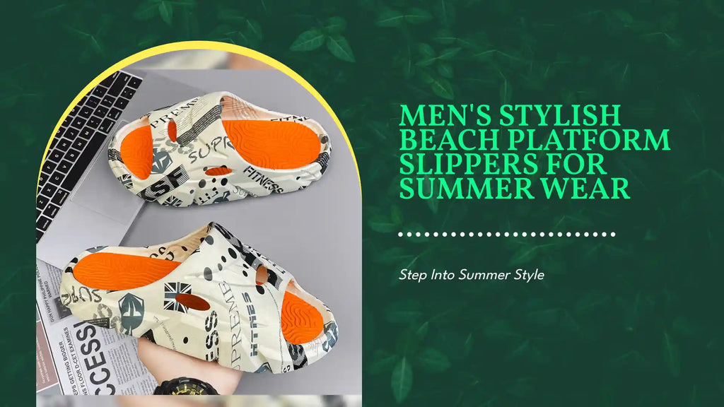 Men's Stylish Beach Platform Slippers for Summer Wear by@Outfy